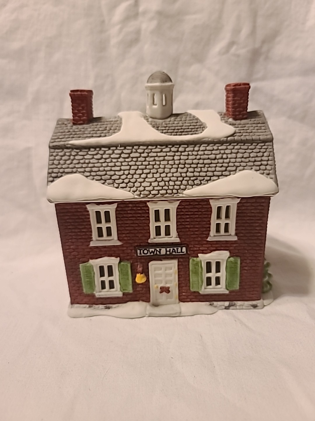 Vintage Dept 56 New England Village Brick Townhall Light Included Retired