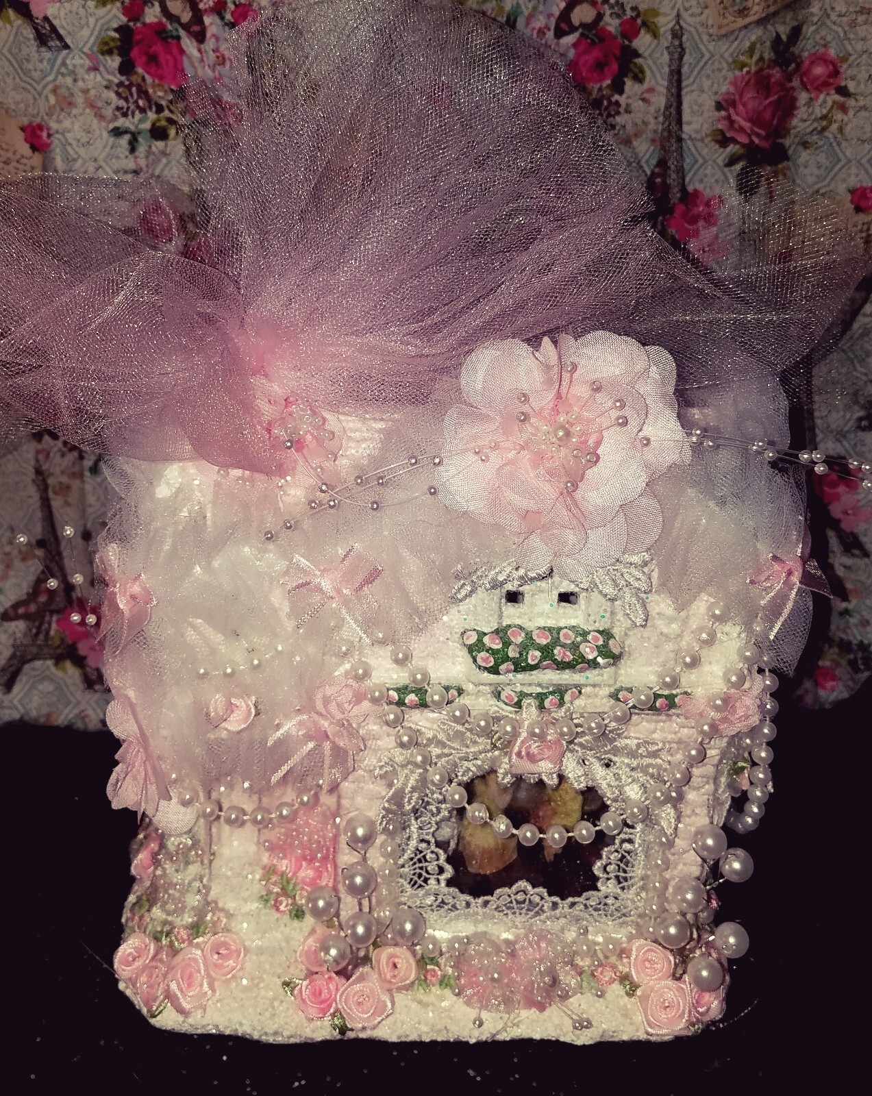Pink Christmas Shabby Chic Christmas Pink Santa Farmhouse Christmas Cottage