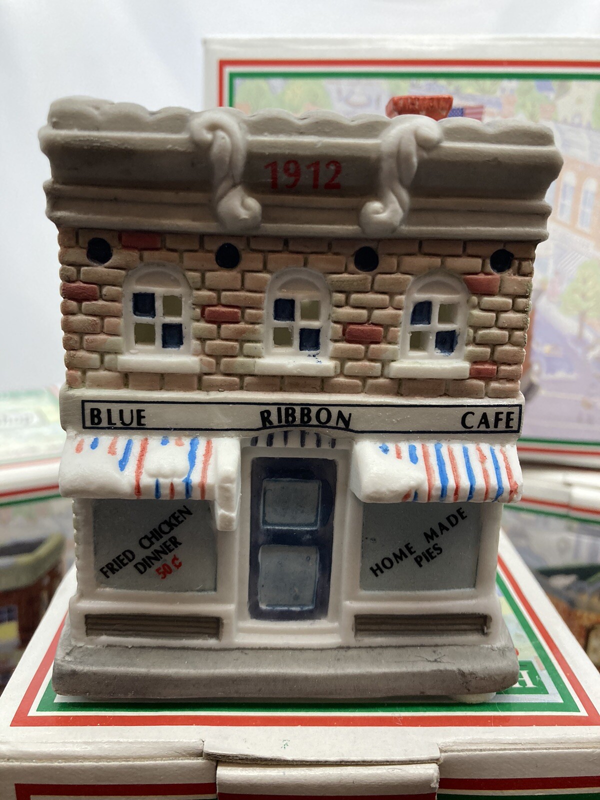 VTG 1993 Set of 5 Home Town America Collection Court House Barber Gem Drugs Cafe