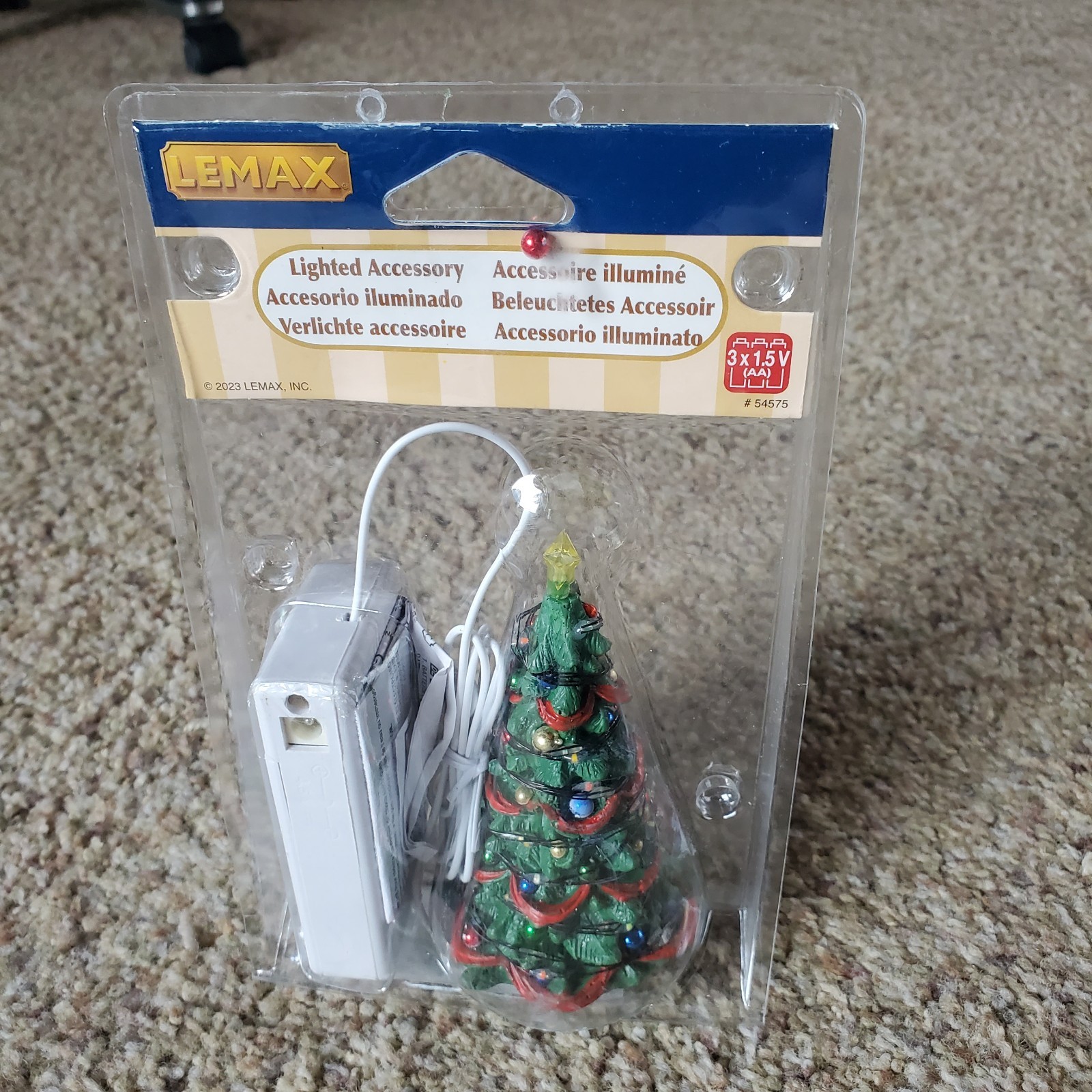 Lemax General Products Accessory Joyful Christmas Tree Clear Light 54525