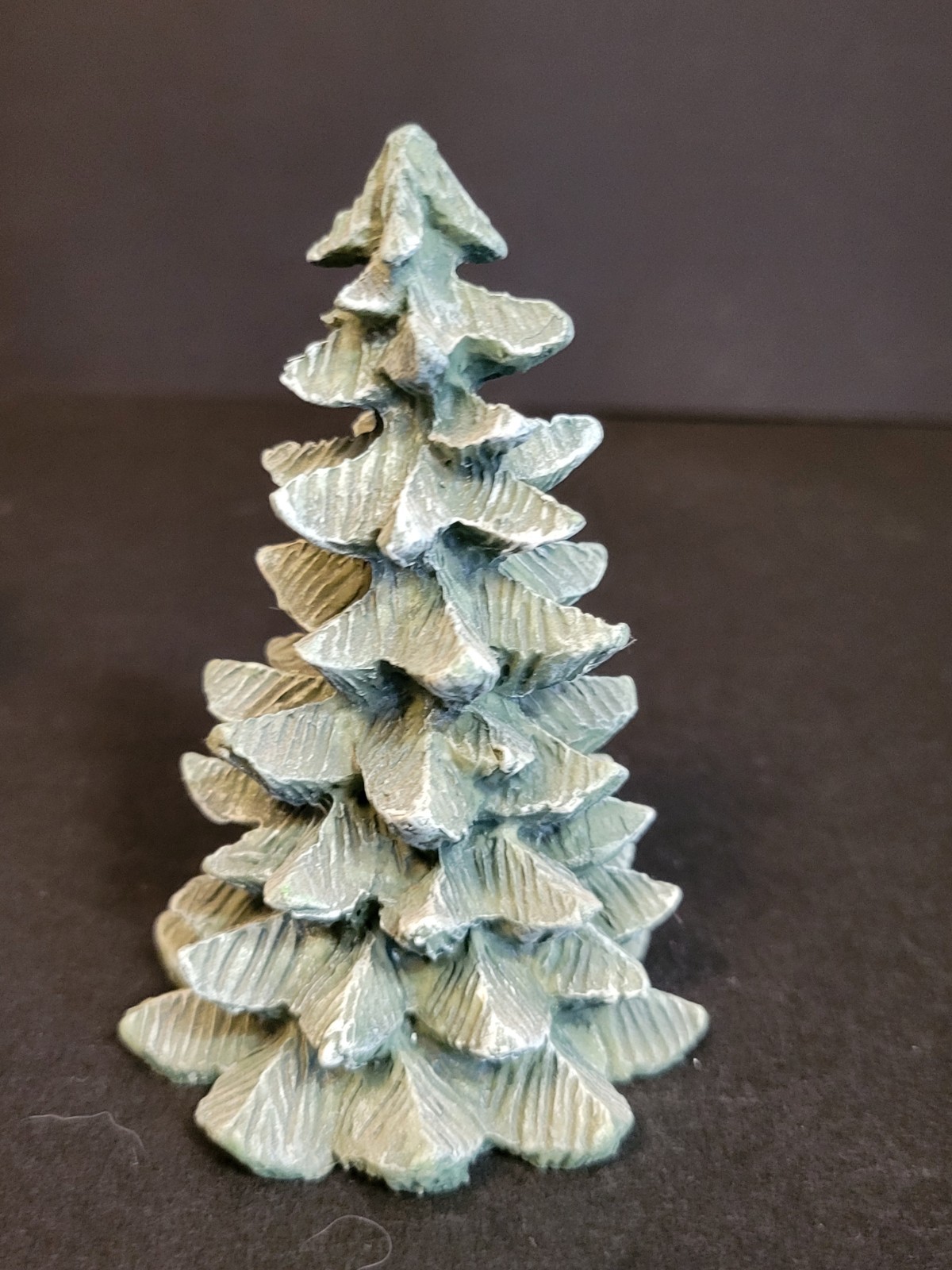 Holiday Time Santas Workbench Christmas Village 4″ Resin Evergreen Tree Pine