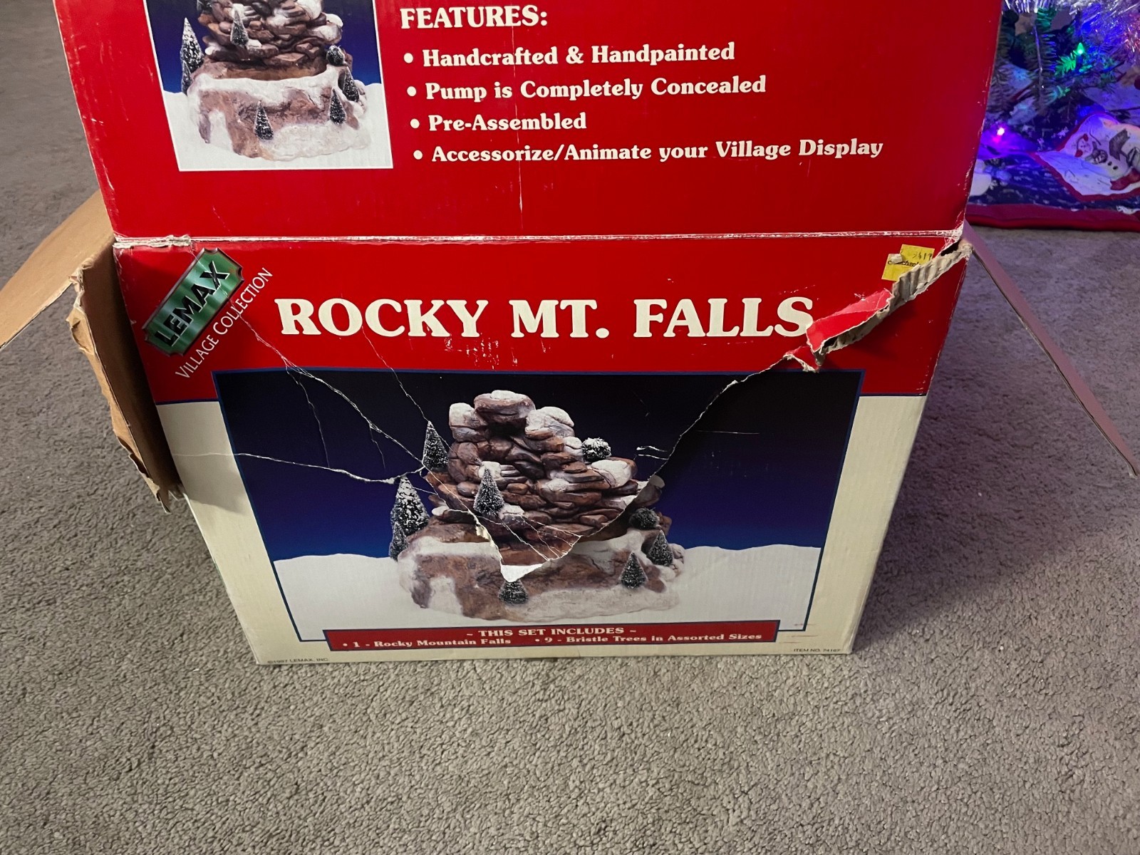Fountain Lemax Rocky Mountain Falls Village Collection #74167 Box VTG 1997