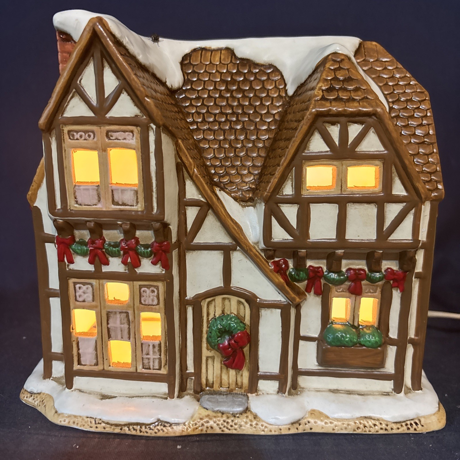 Lefton Colonial Village The Hampshire Lighted House # 07336 Original Box