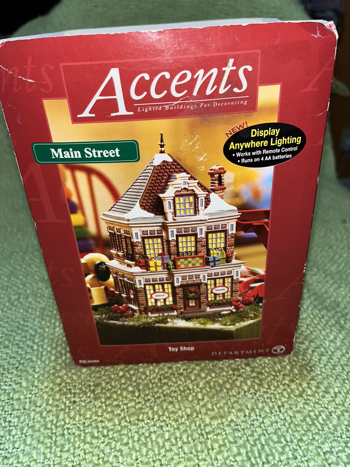 Dept 56 Accents Main Street Toy Shop ,Display Anywhere Lights, Works, in Box
