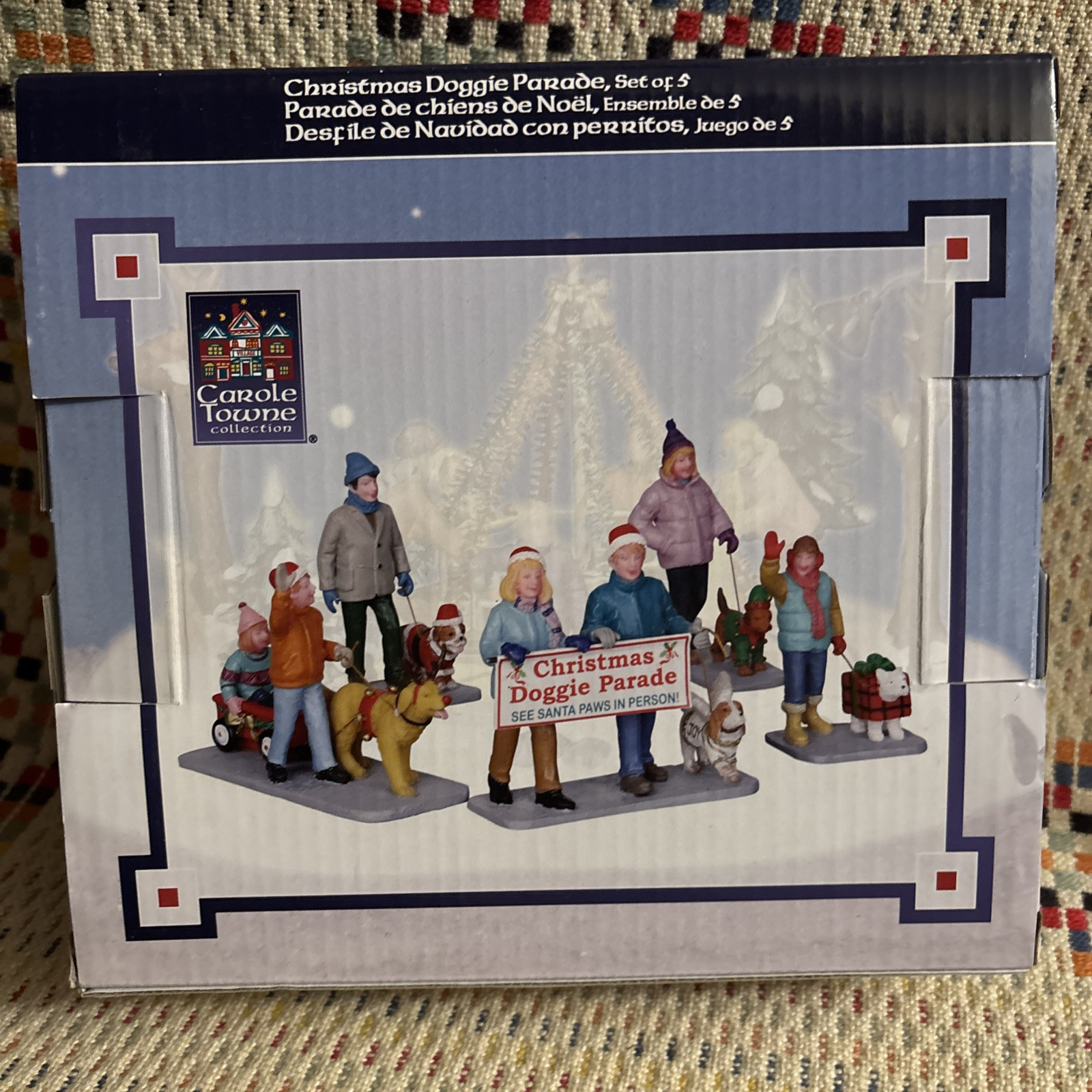 Lemax Christmas Doggie Parade Carole Towne Village Town City Figures Dogs