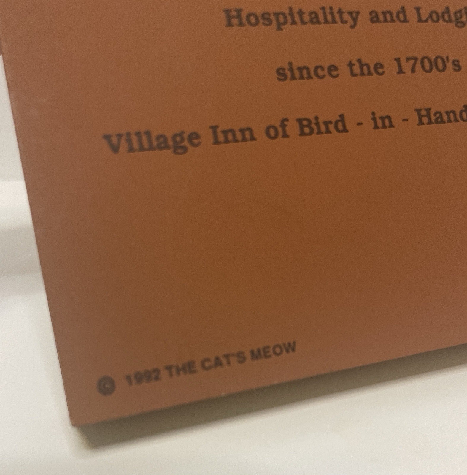 VTG The Cat’s Meow Hospitality And Lodging Village Inn Bird-in-Hand 1992 PA Wood
