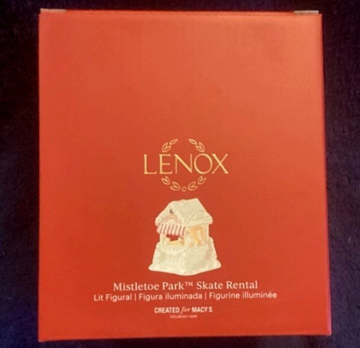 Lenox Mistletoe Park Village Series SKATE RENTAL Booth NEW IN BOX
