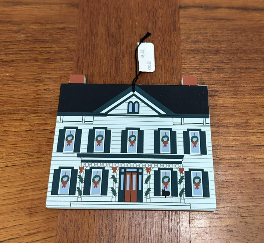 VTG 1996 Cats Meow Parsonage Ornament Newtown PA Signed Faline Retired 022
