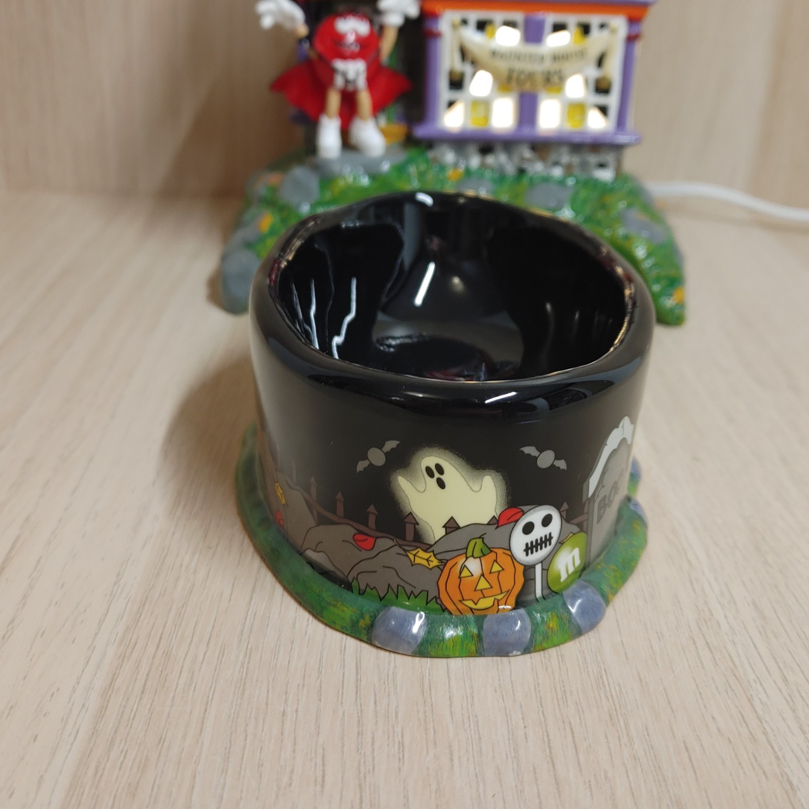 Dept 56 Haunted House Tours M&M With Candy Dish Lighted Halloween Working