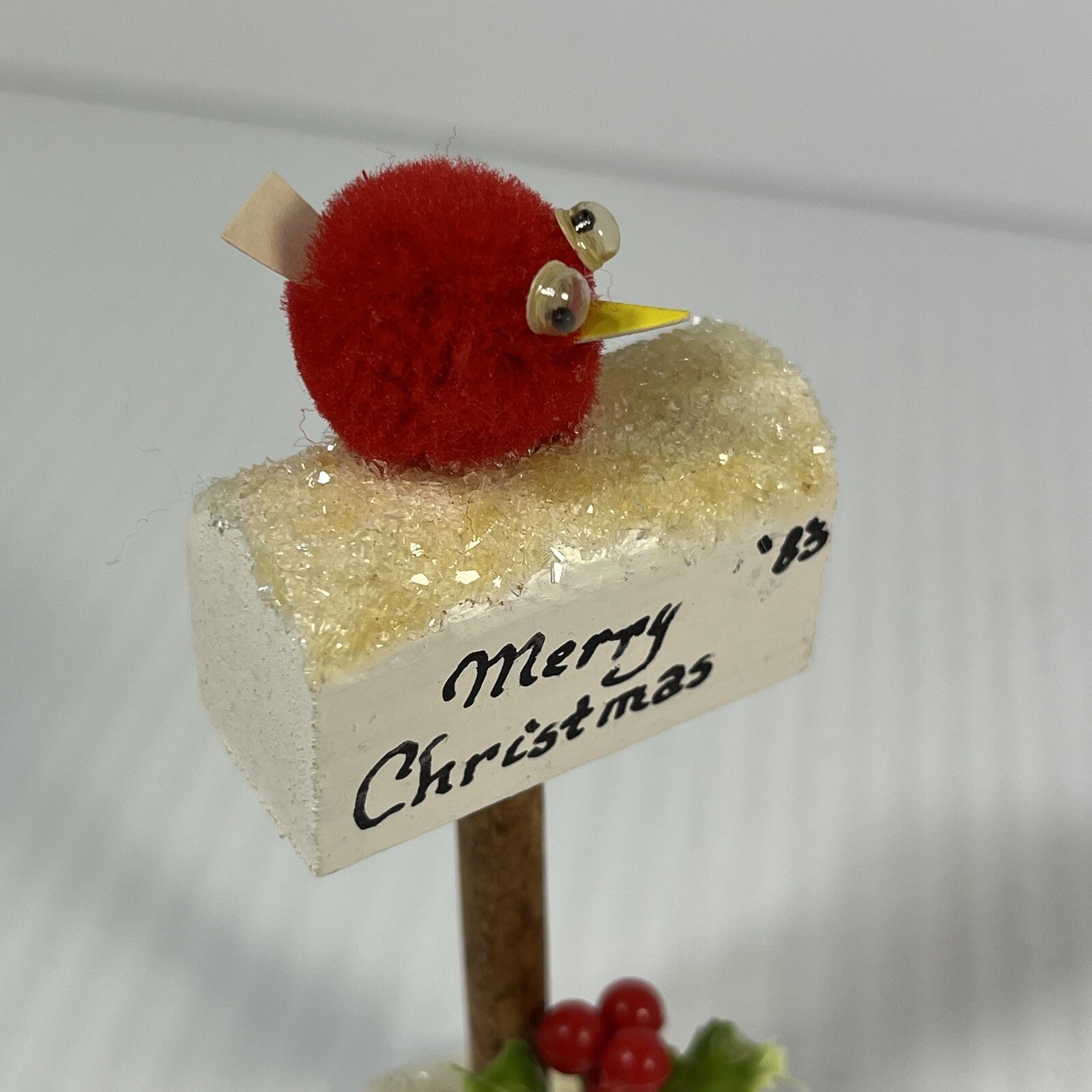 Vintage Miniature Mailbox and Redbird marked Nashville Tennessee 1983 Handmade