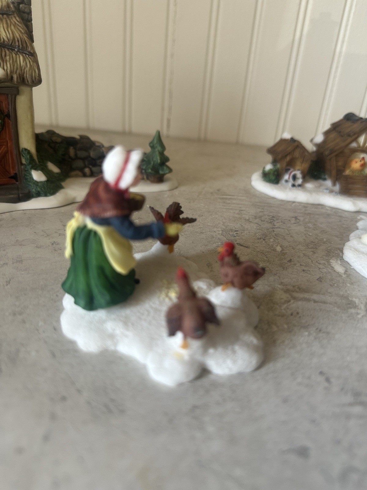 O’Well Christmas Village Accessories People Pond Farm Animals Figurines Med & Lg