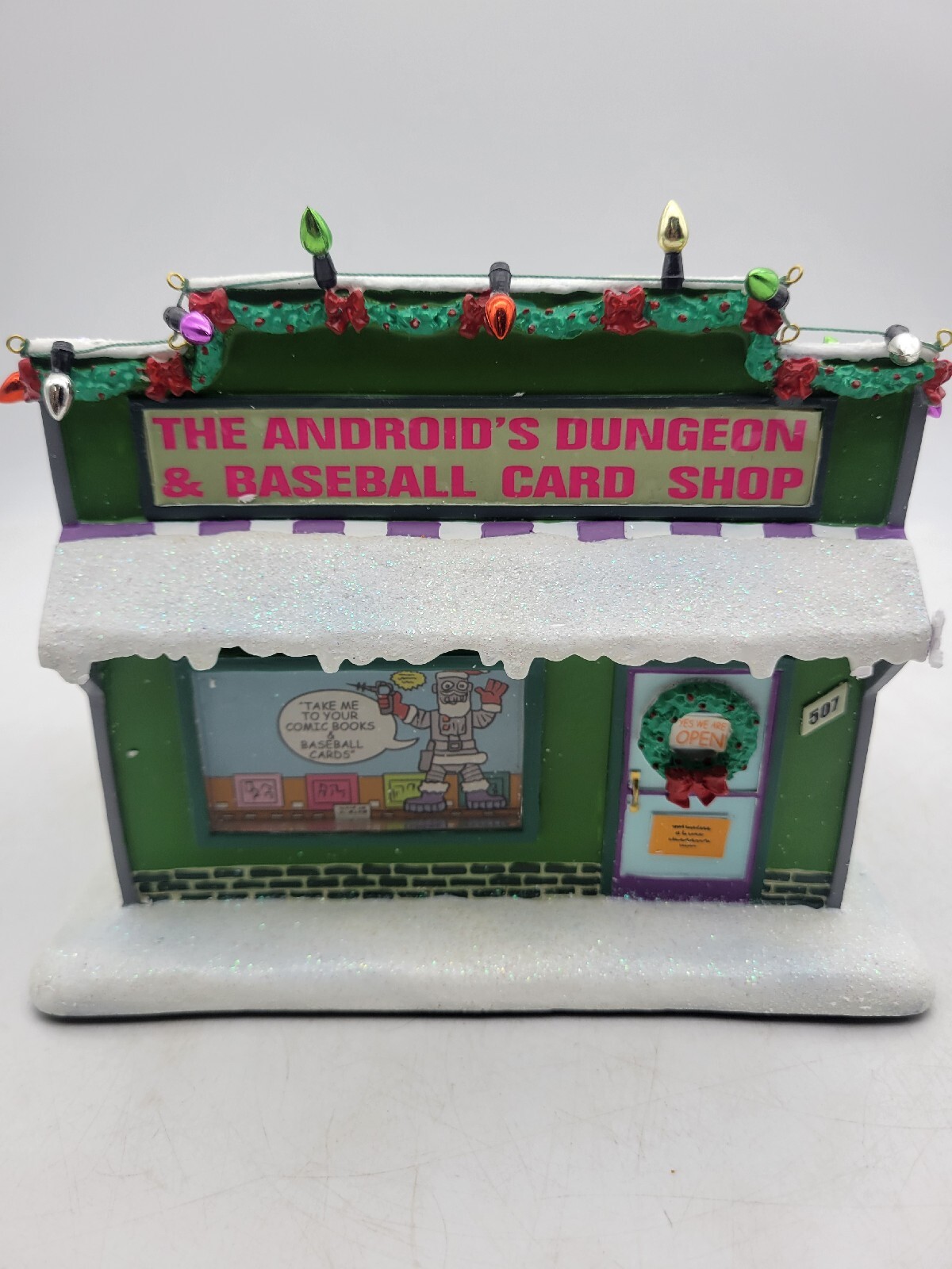 THE ANDROID’S DUNGEON & BASEBALL CARD SHOP, SIMPSONS CHRISTMAS HAWTHORNE VILLAGE