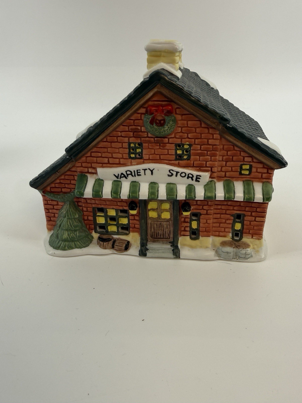 Vintage Santas Pride Collectible Porcelain Hand Painted VARIETY STORE House 1993