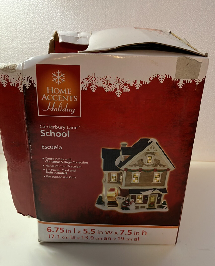 Home Accents Holiday Canterbury Lane School 254 269 7.5 in tall