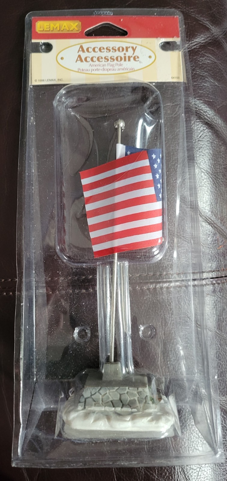 Lemax Christmas Village Collection American Flag Pole 7.5″ 64150 Retired 1996