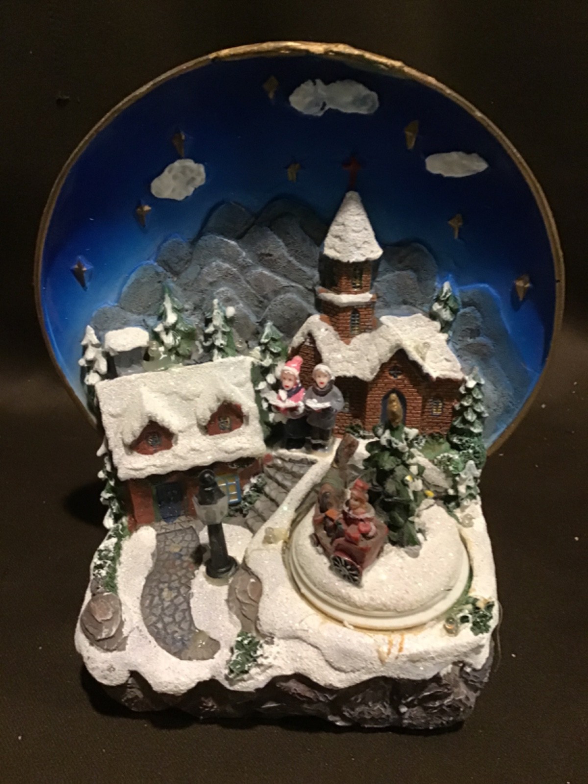 Beautiful Gerson Lighted Holiday Village With Moving Scene #2355150