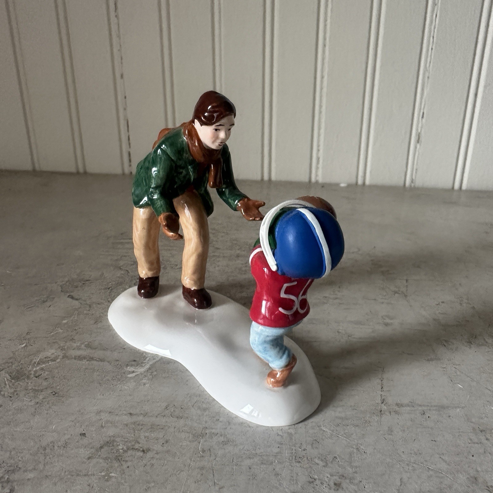 Dept 56 Snow Village SUNDAY FOOTBALL WITH DAD #55143 Christmas Sports Accessory