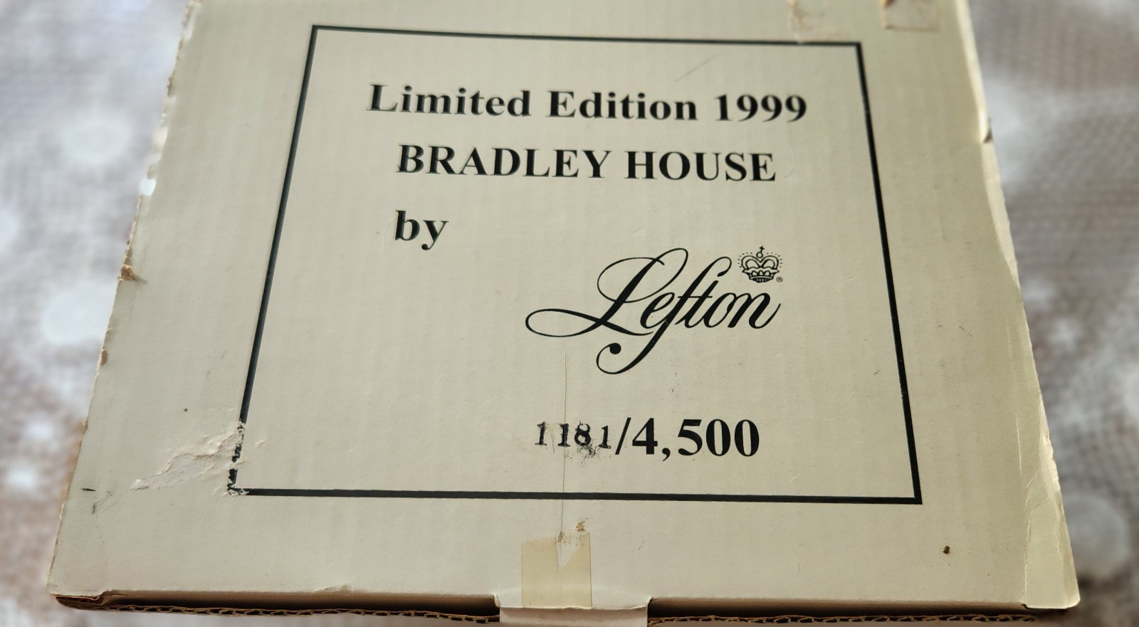 VGT 1999 Lefton “Bradley House” Lighted Colonial Village Ltd Edition 1181/4500