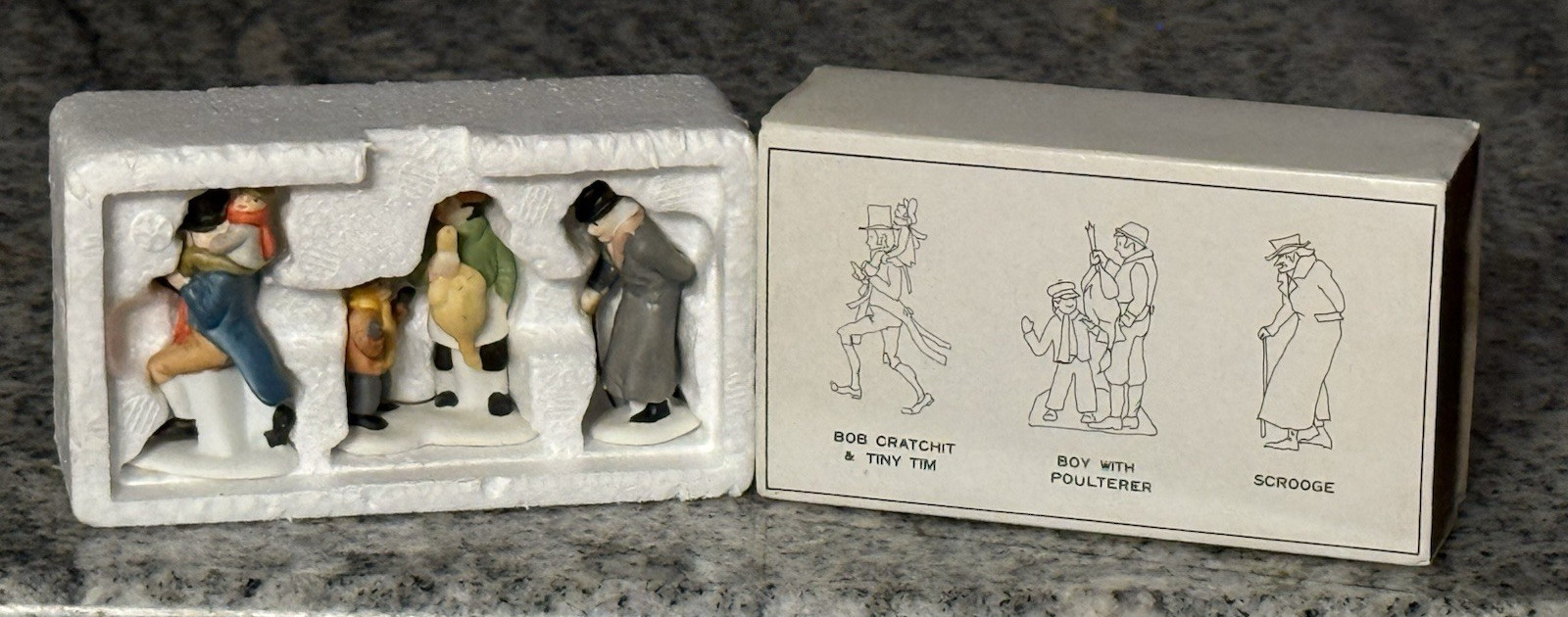 DEPARTMENT 56 HERITAGE VILLAGE “CHRISTMAS CAROL CHARACTERS” #6501-3 W/BOX