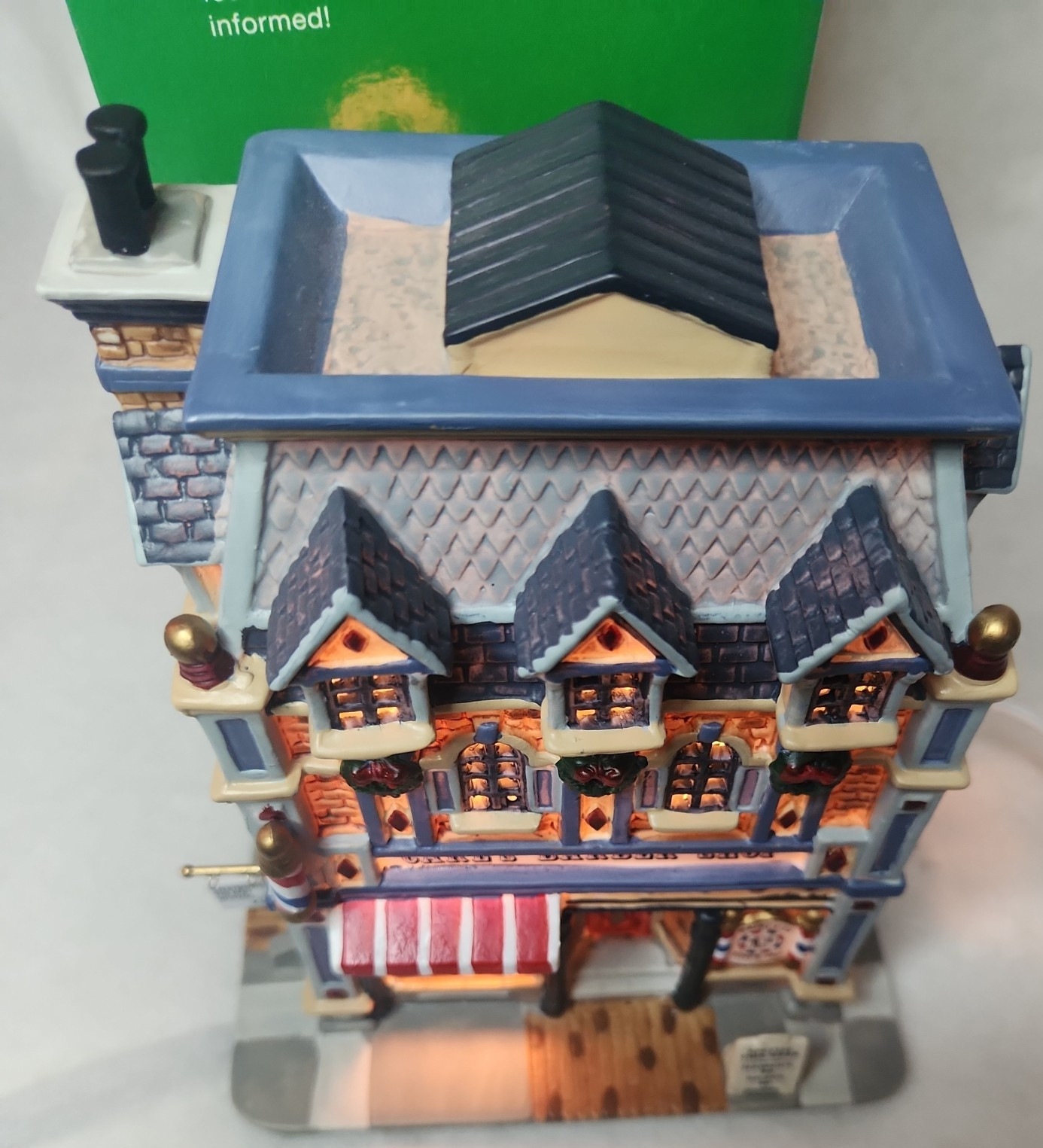 Lemax Coventry Cove “Carl’s Barber Shop” #55721 Christmas Village IOB w/cord