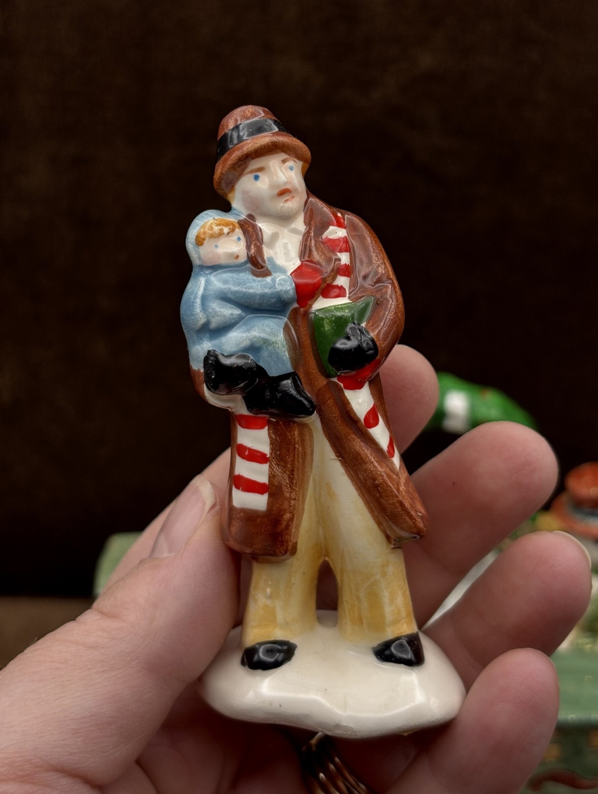LOT of 11 Dickens Village Figures Includes: RUSS Berrie, Dept 56, Lefton Holiday