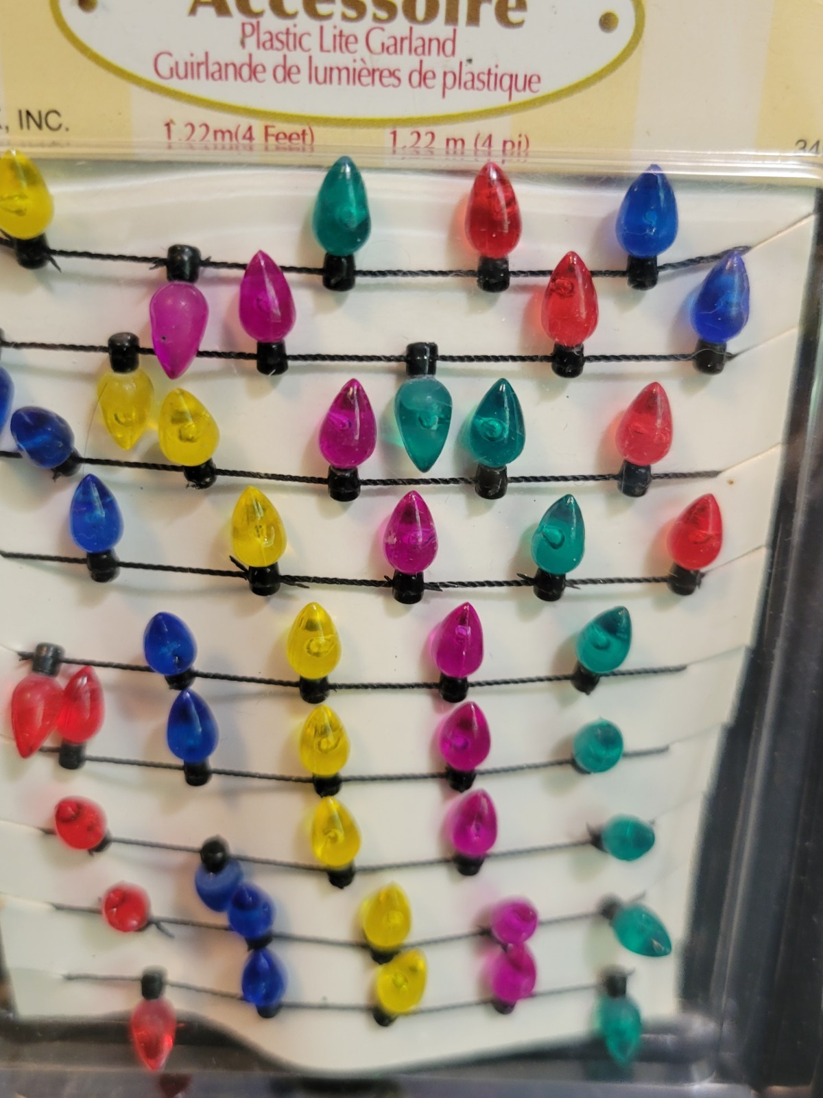 Lemax Christmas Village Town 4-Foot Plastic Light Garland 34949 String Lights
