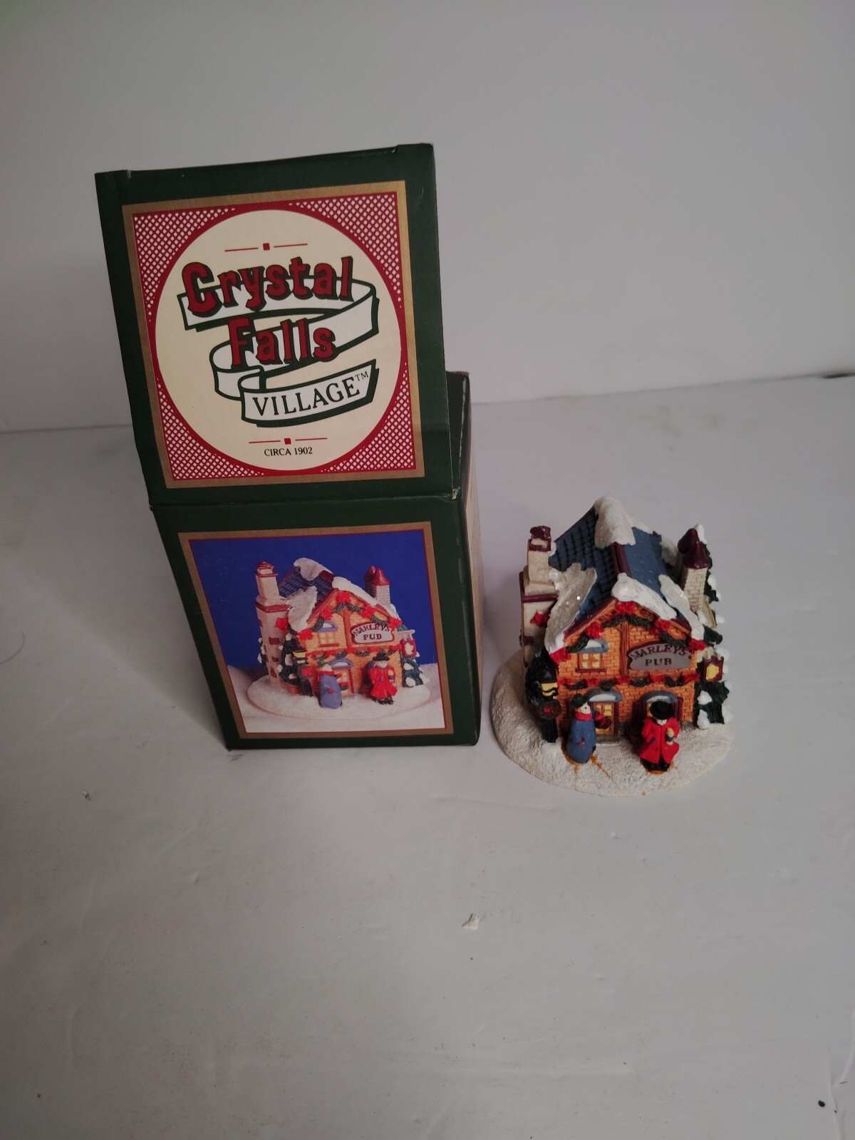 Crystal Falls Village Collectibles Christmas Marley’s Pub Figurine Decorations