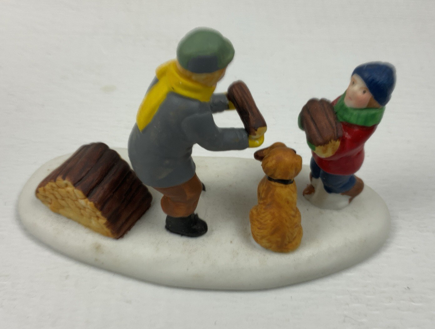 Lemax Christmas Village Porcelain Figurines “Carrying Wood” #73216