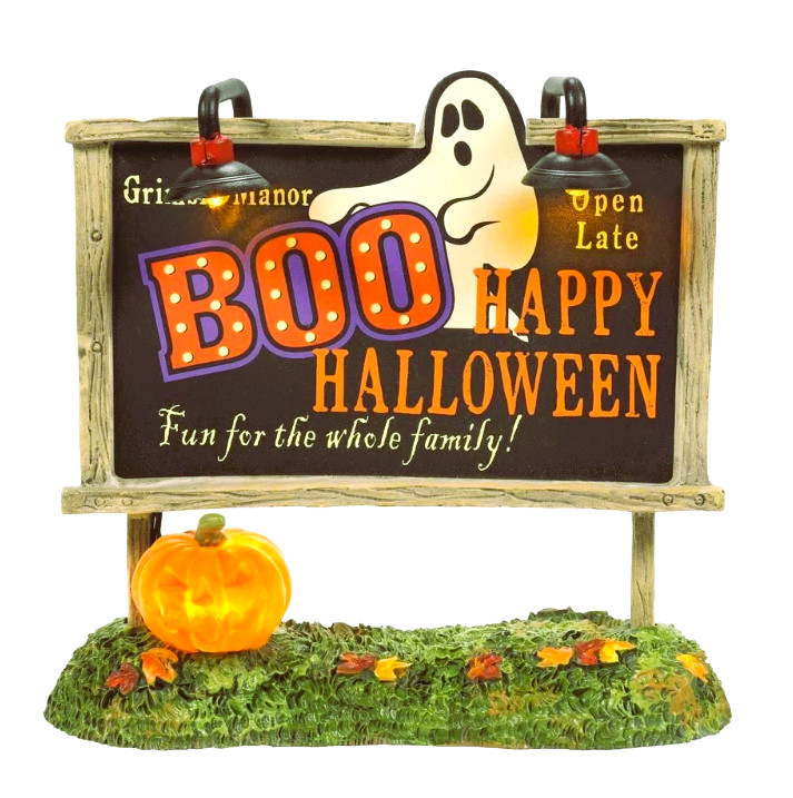 Dept 56 – Halloween – LIT GHOST BILLBOARD – 6009819 – NIB