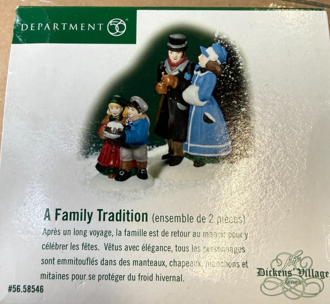 Department 56 Dickens Village A Family Tradition Set of 2 #56.58546