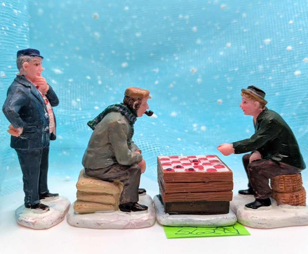 Lemax Playing Checkers nautical Christmas Village Figurine NO BOX INV562