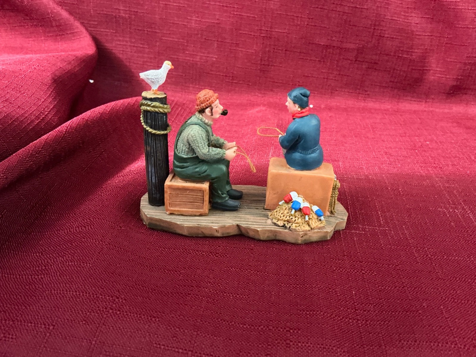 Lemax Learning To The Knots Town Village Christmas Accessory #32716A Fisherman
