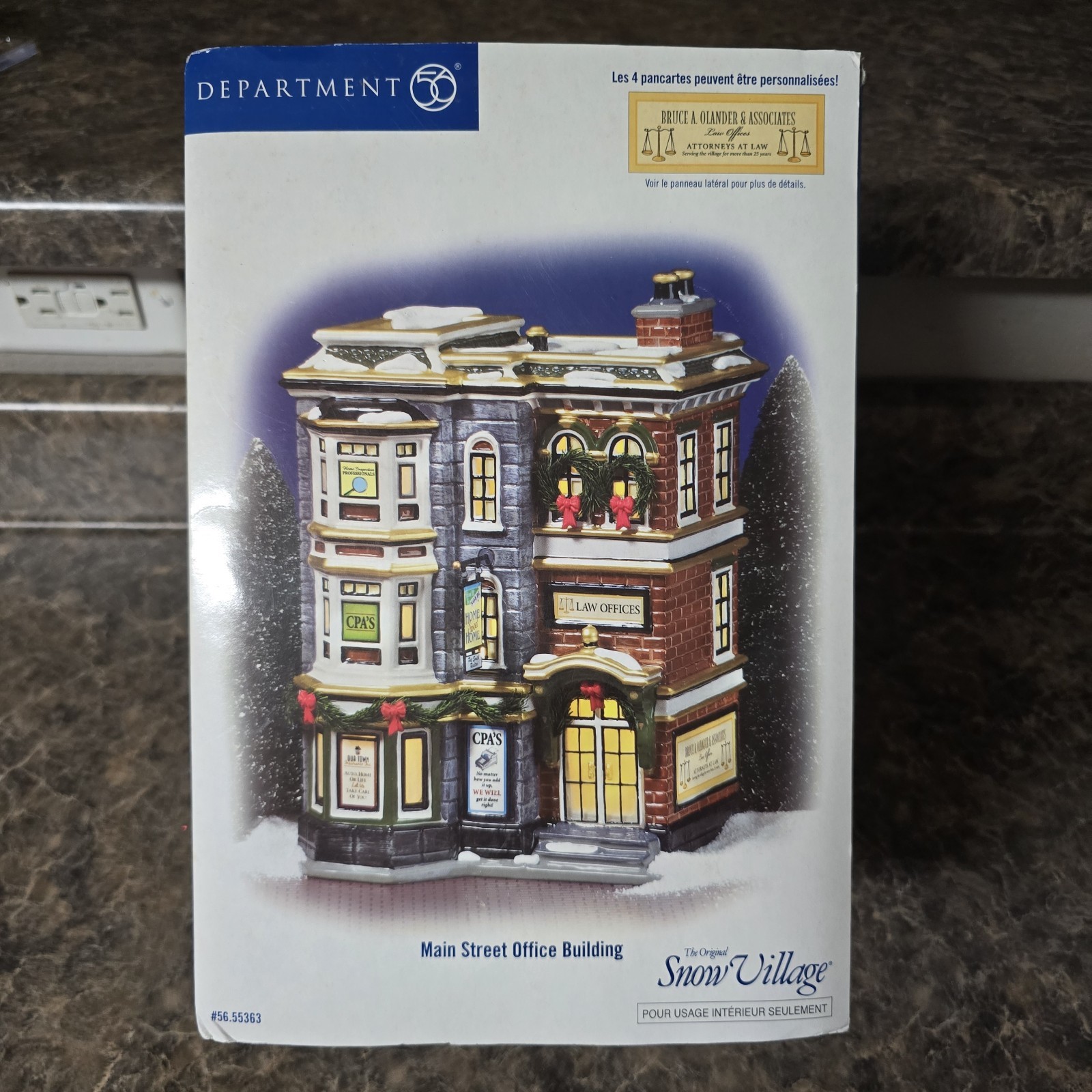 Department 56 Main Street Office Building #55363 Original Snow Village