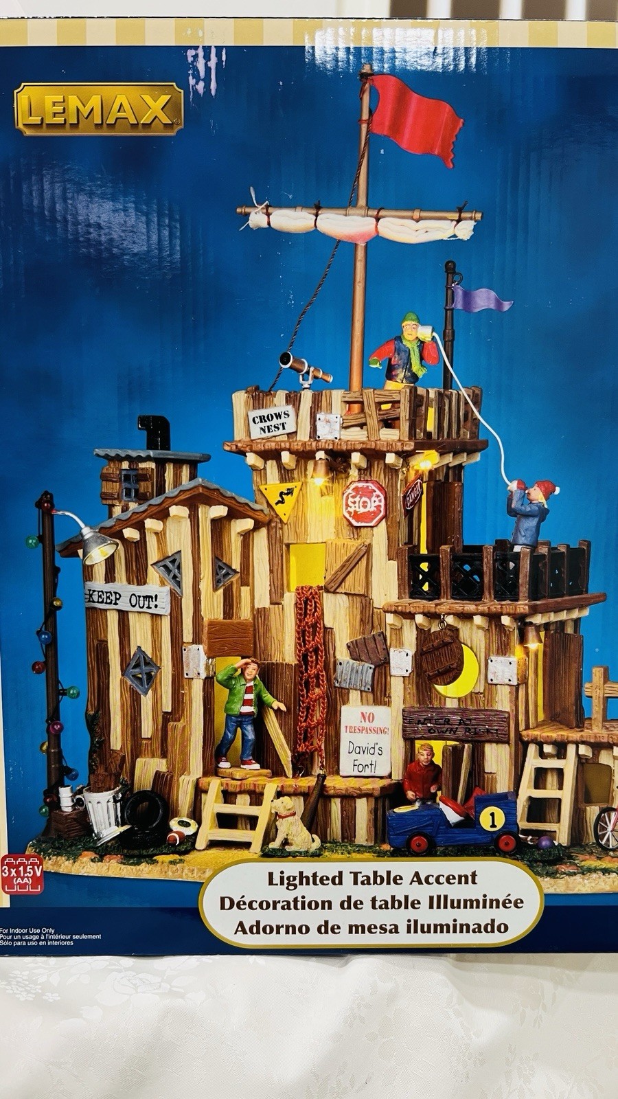 Lemax “David’s Fort” Lighted Holiday Village Accent #04218 Retired 2010 NEW !