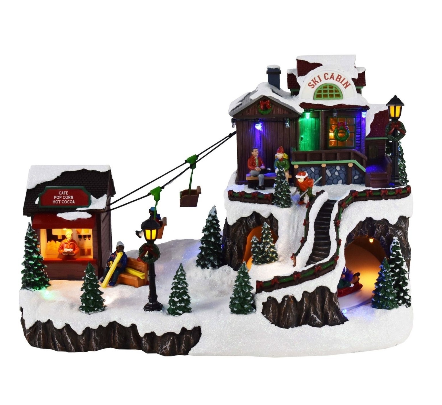 Christmas Village Led Ski Lodge