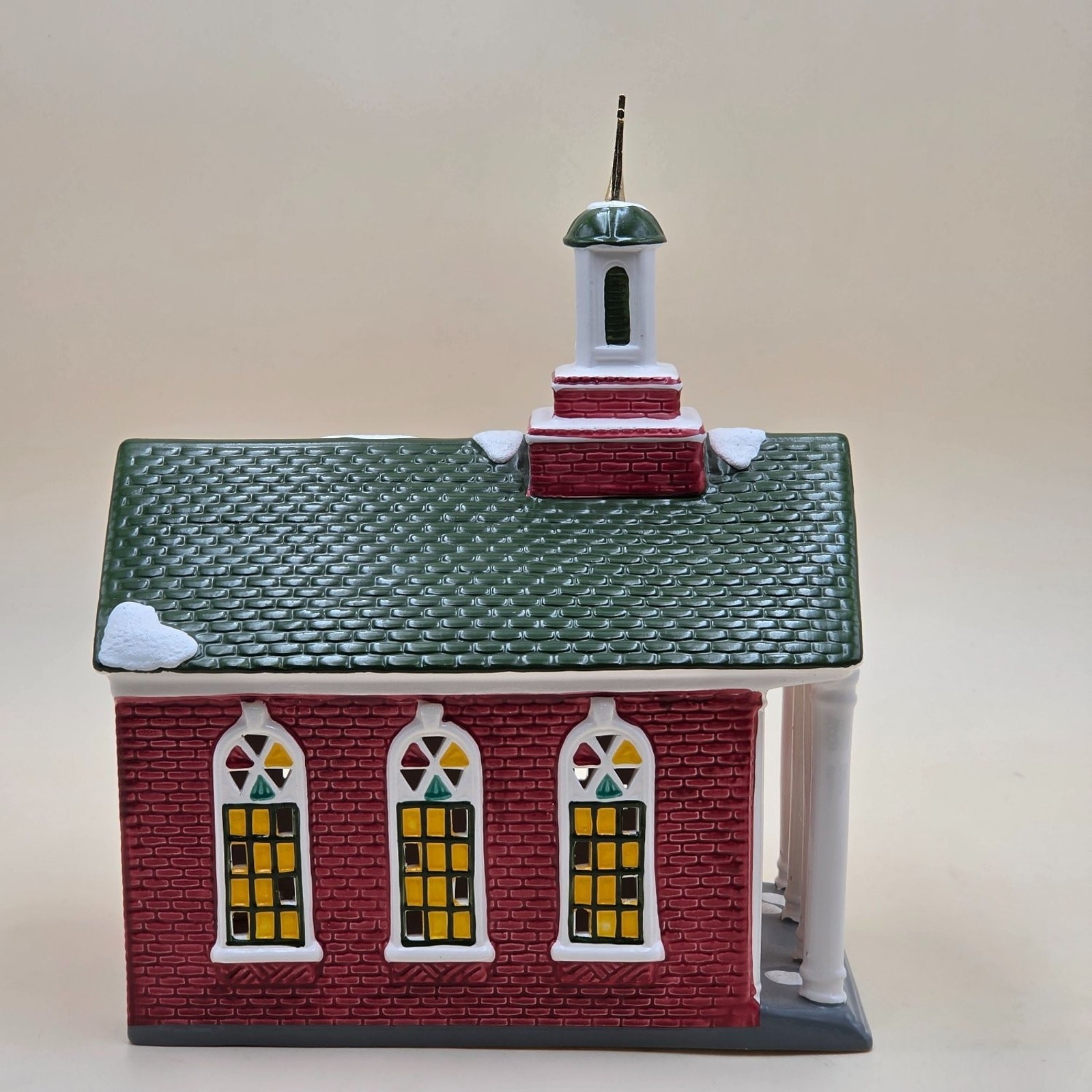 Department 56 Colonial Church Snow Village 5119-5 Vintage 1980 Lighted in Box