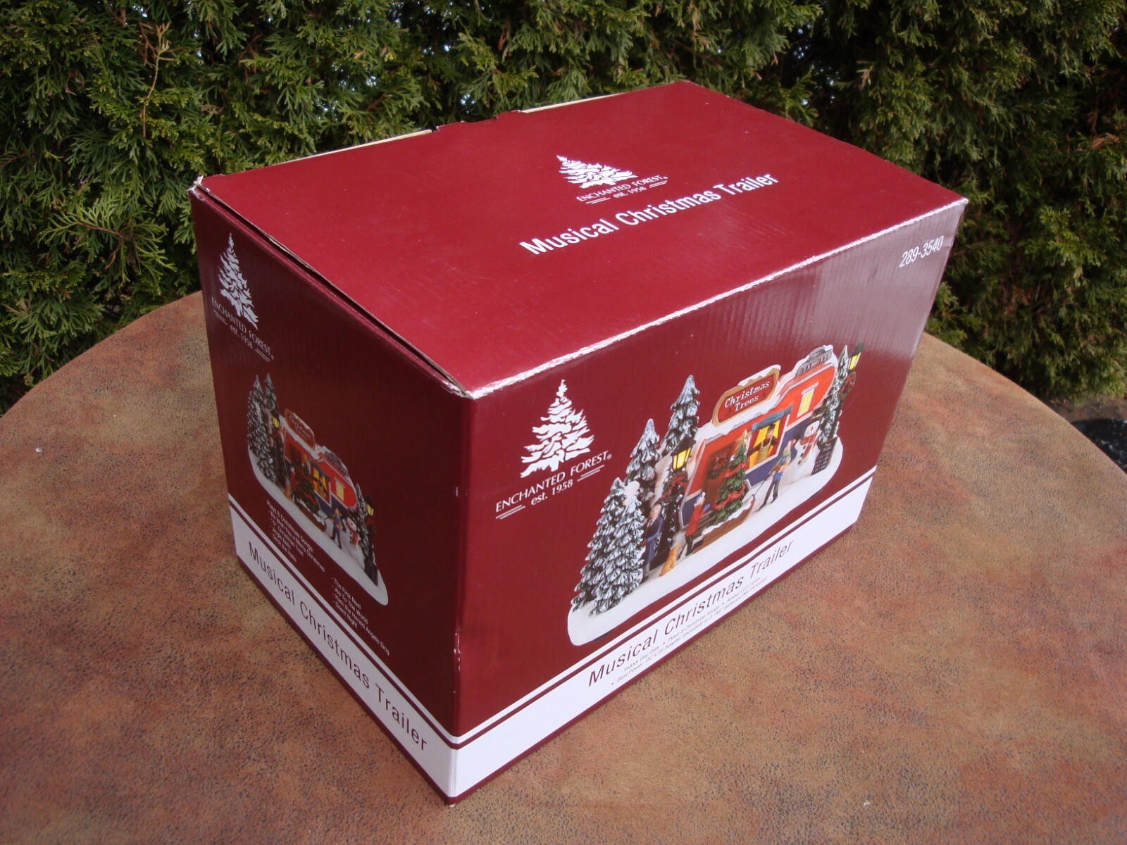 Enchanted Forest Musical Christmas Trailer w/ LED by Menards #289-3540 NIB 2021