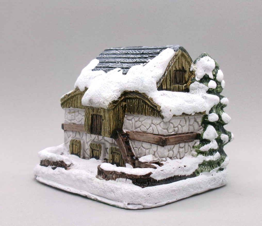 Vintage RSVP Stone Barn American Rustic Series Country Christmas Cottage 1989