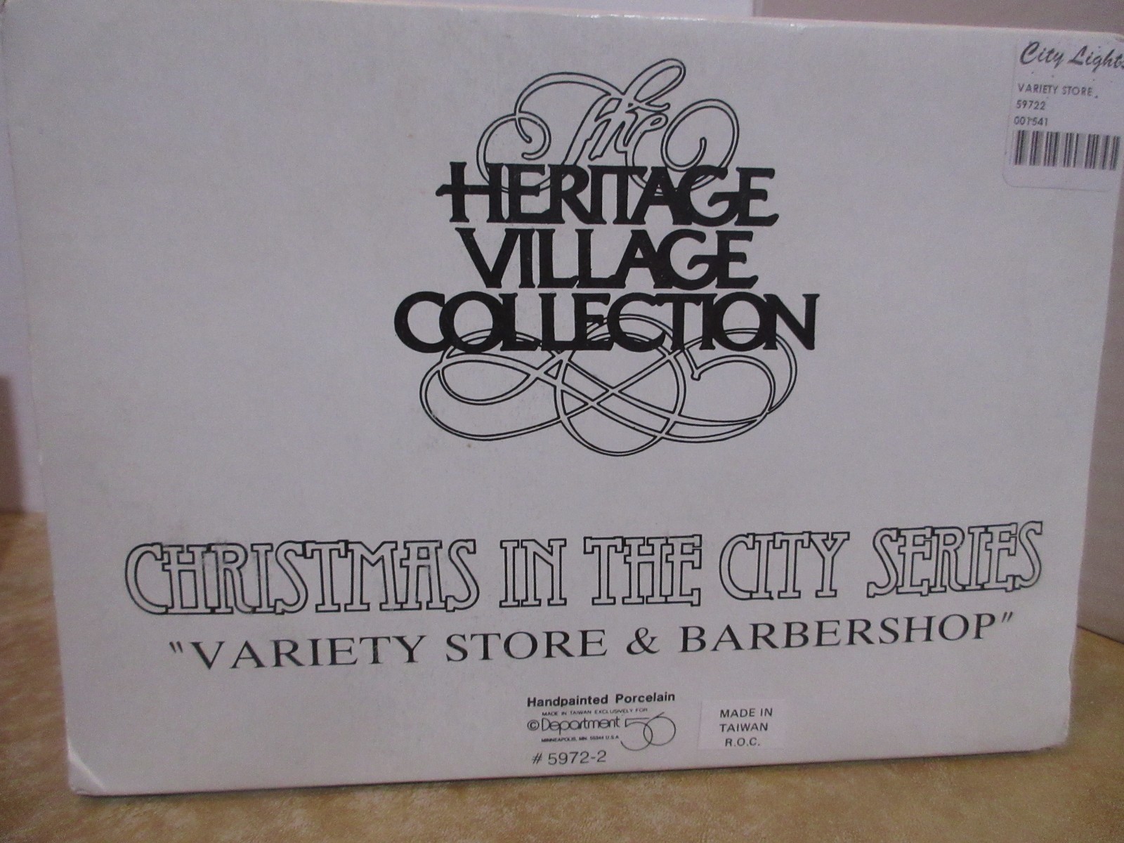 Dept. 56 Heritage Christmas In The City 1988 Variety Store & Barber Shop #5972-2