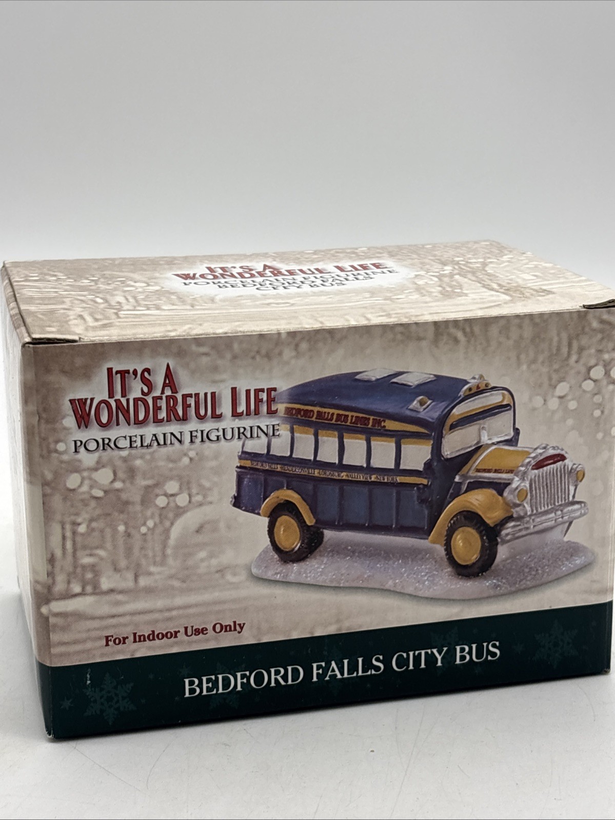 It’s A Wonderful Life Enesco 2006 Bedford Falls City Bus NIB New George Bailey