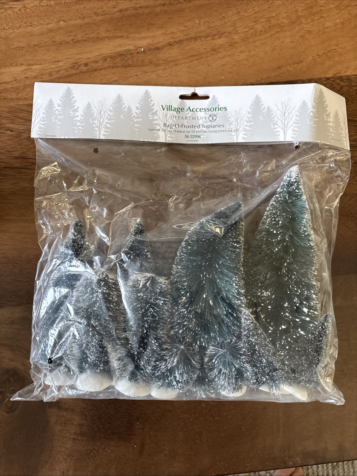 Dept 56 General Village BAG O FROSTED TOPIARIES SET OF 10 NEW IN BAG 56.52996