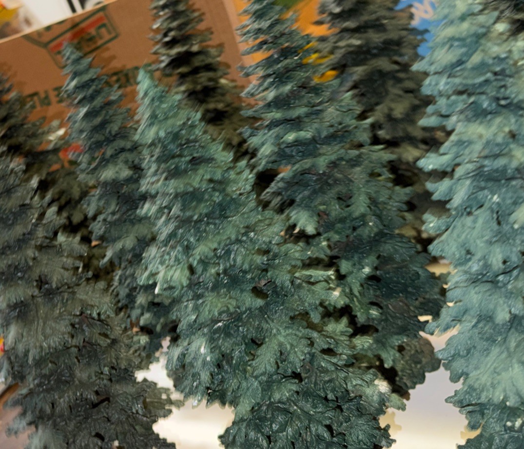 Rare X Large Dept 56 10 Forest Tree Pequot Pine Resin Trees 13” Tall! Set Lot!