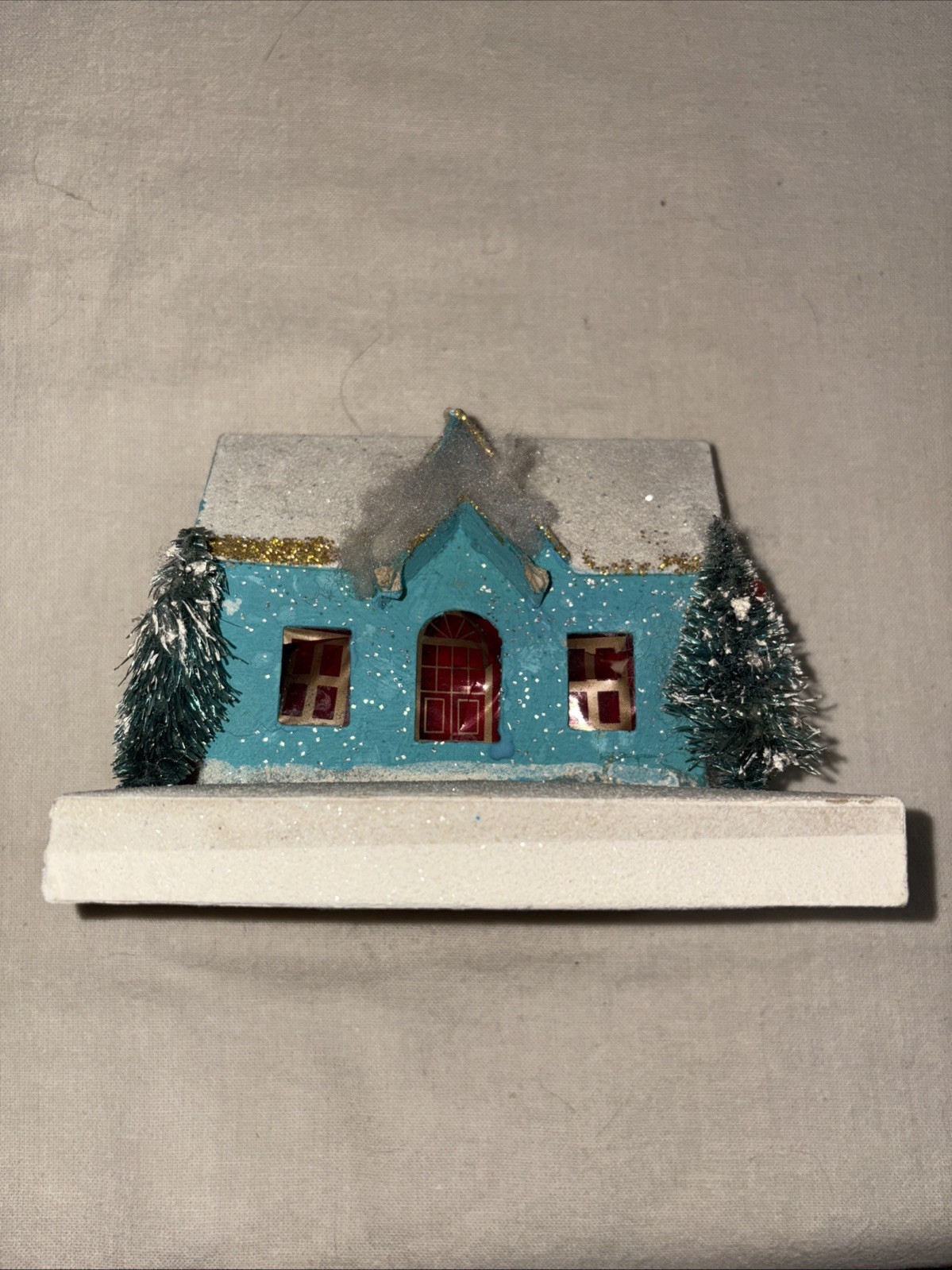 Vintage Christmas Putz Houses Lot Of 4 Japan
