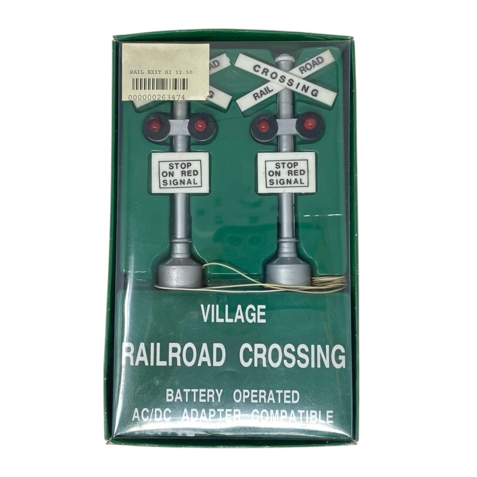 Department 56 Railroad Crossing Village Accessories set of 2 new 55018