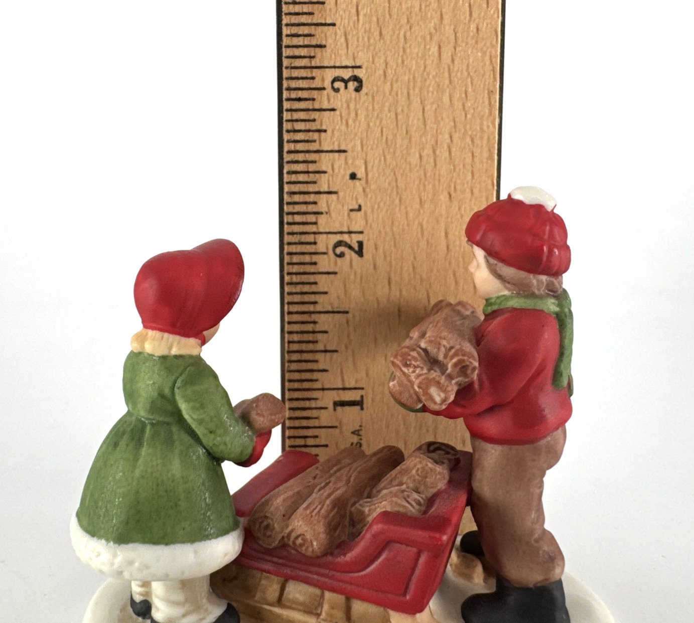 Lefton 1989 Christmas Sleigh & Children Figure #07327