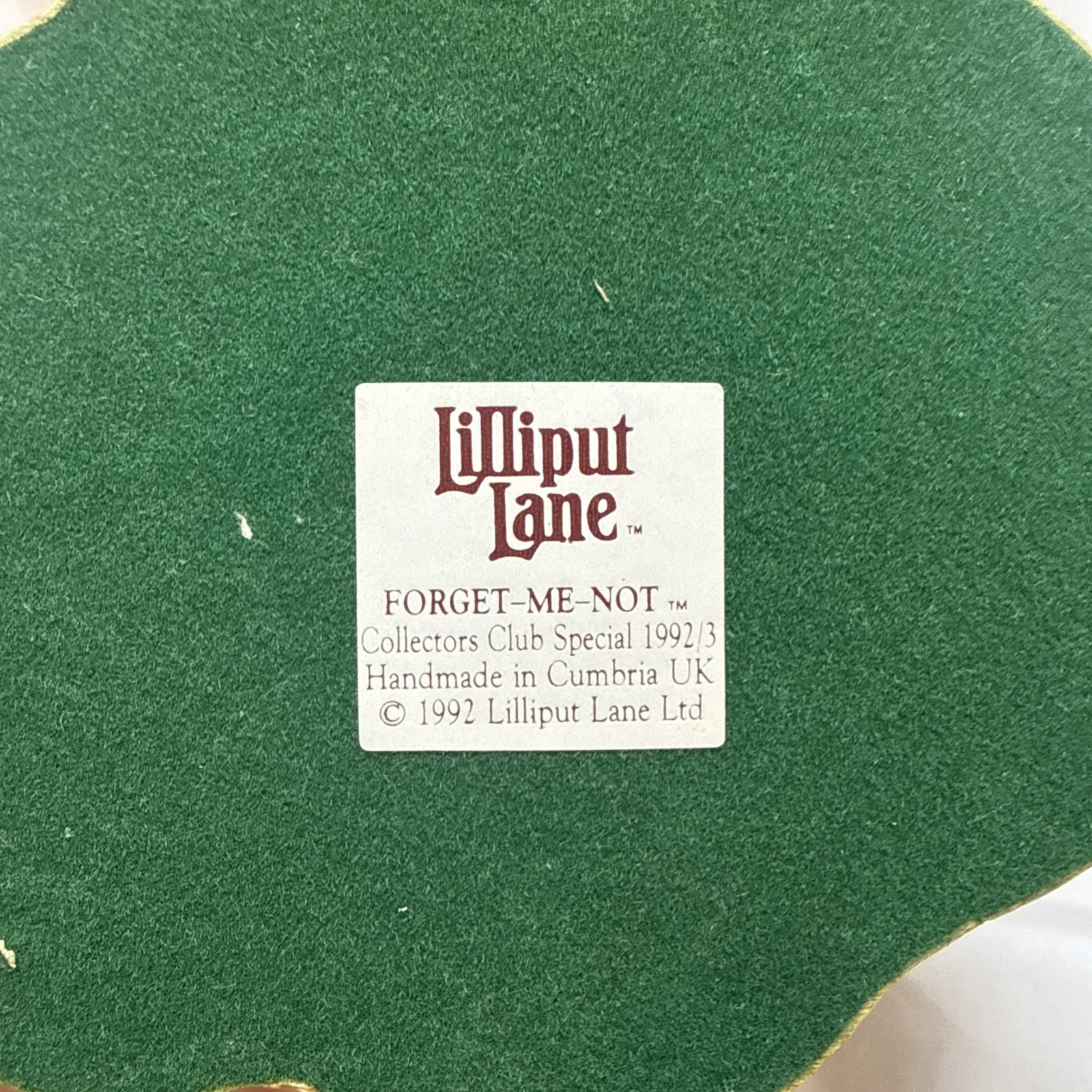 1992 Lilliput Lane Forget Me Not Cottage Collectors Club Special 1992/93 W/Box