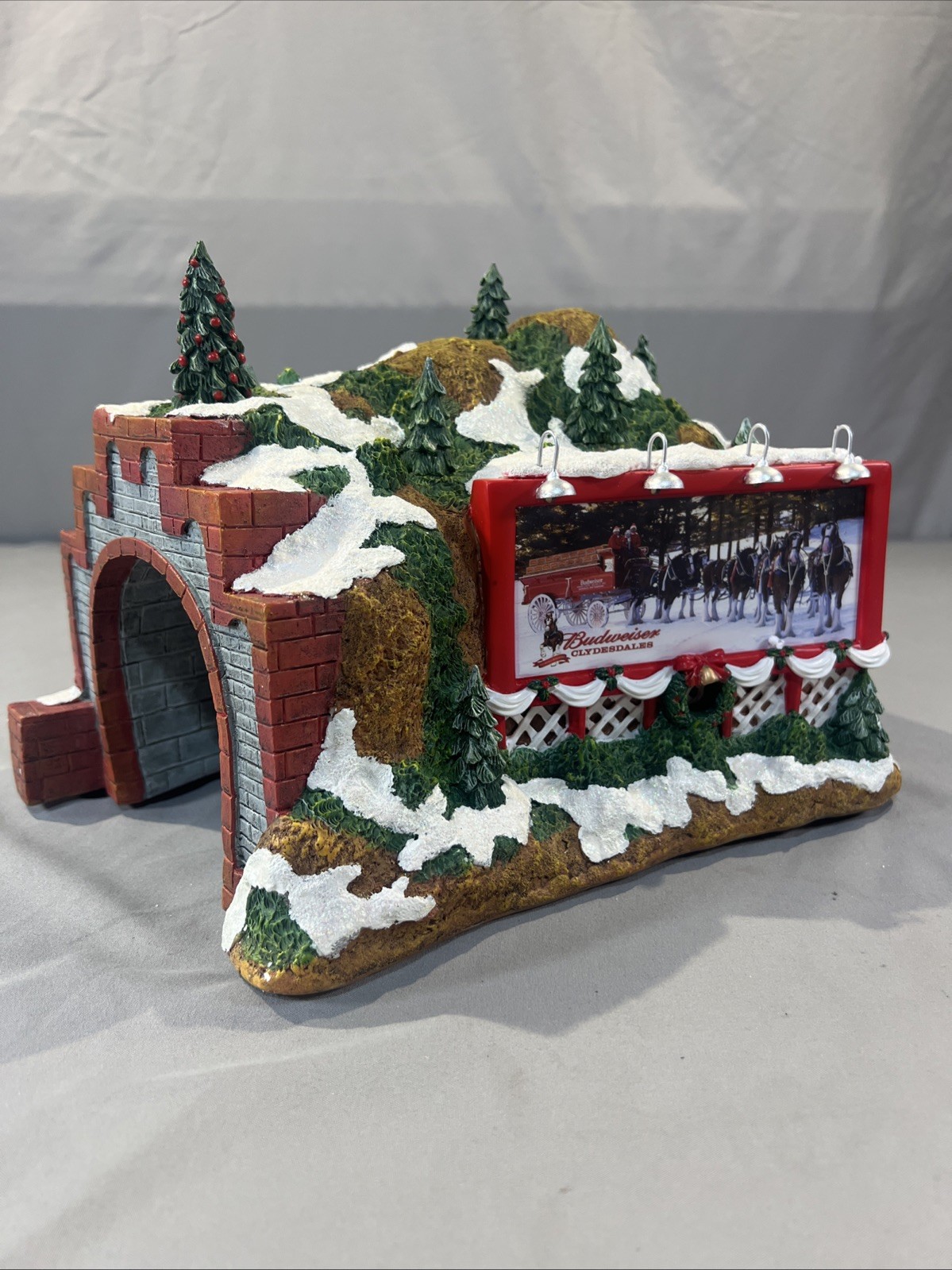 Hawthorne Village Budweiser Train Tunnel w/ Lighted Billboard