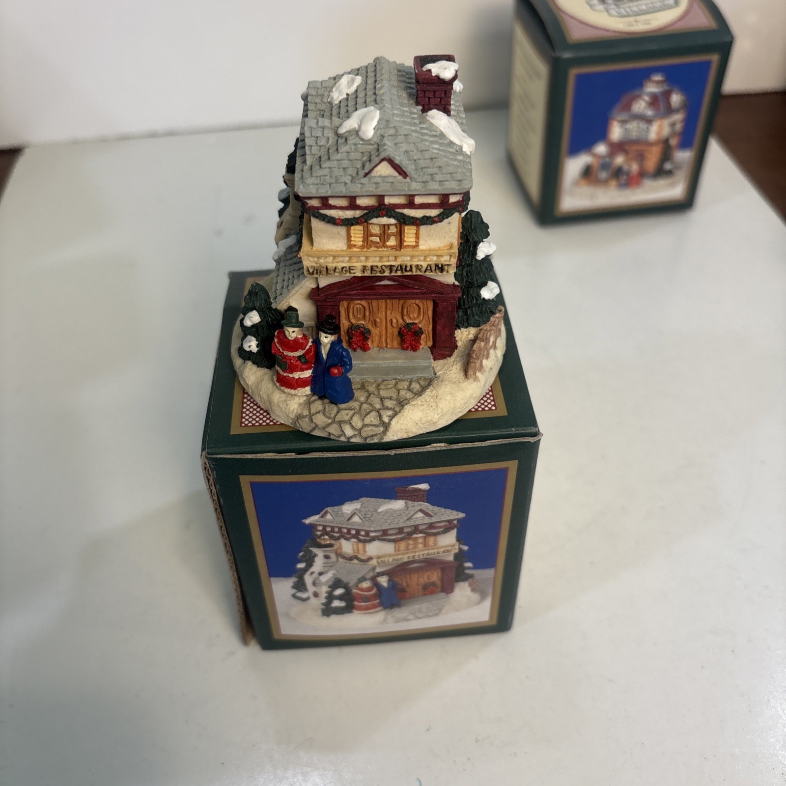 SET OF 12 Christmas Vintage Crystal Falls Village Buildings, 4pc 1992, 8pc 1994