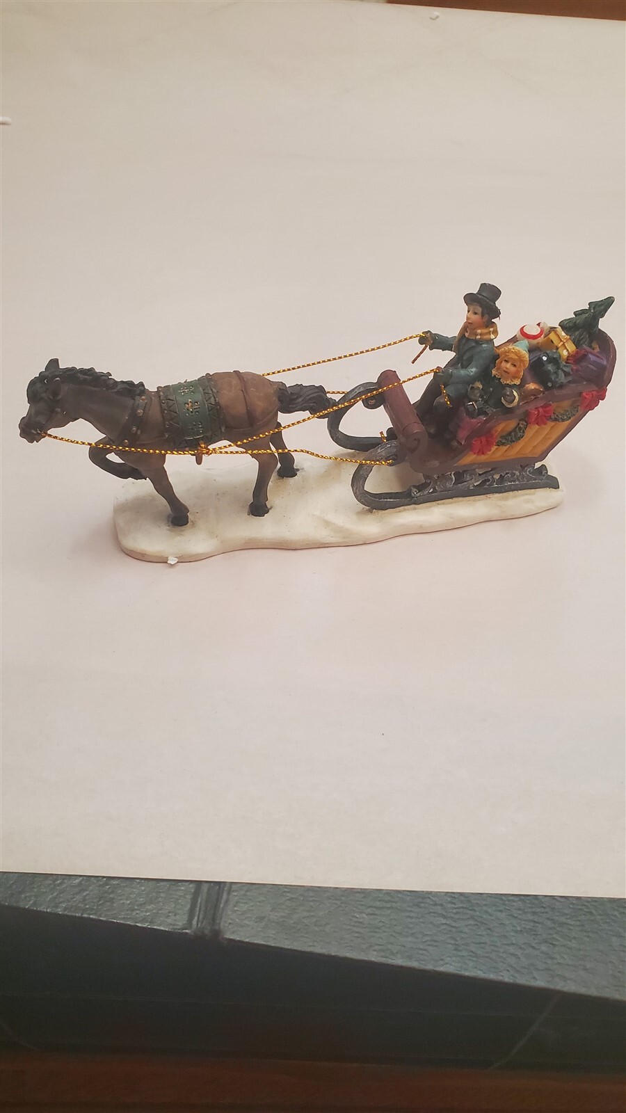 VINTAGE 2003 Grandeur Noel Victorian Village REPLACEMENT Piece SLEIGH HORSE