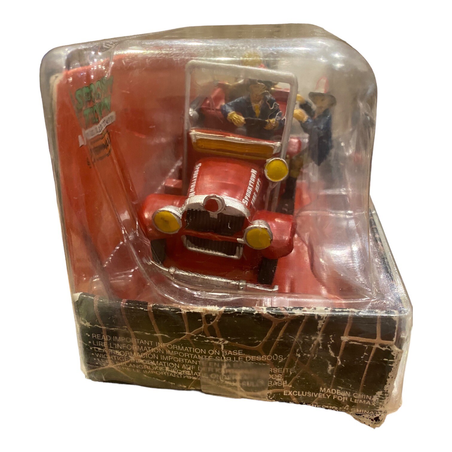 Lemax 13894 GHOSTLY FIREFIGHTERS Spooky Town NEW in Box Fireman Ghost Firetruck